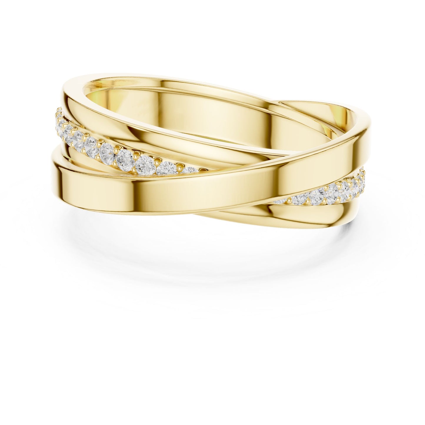 Men's Round Lab Grown Diamond Bypass Ring