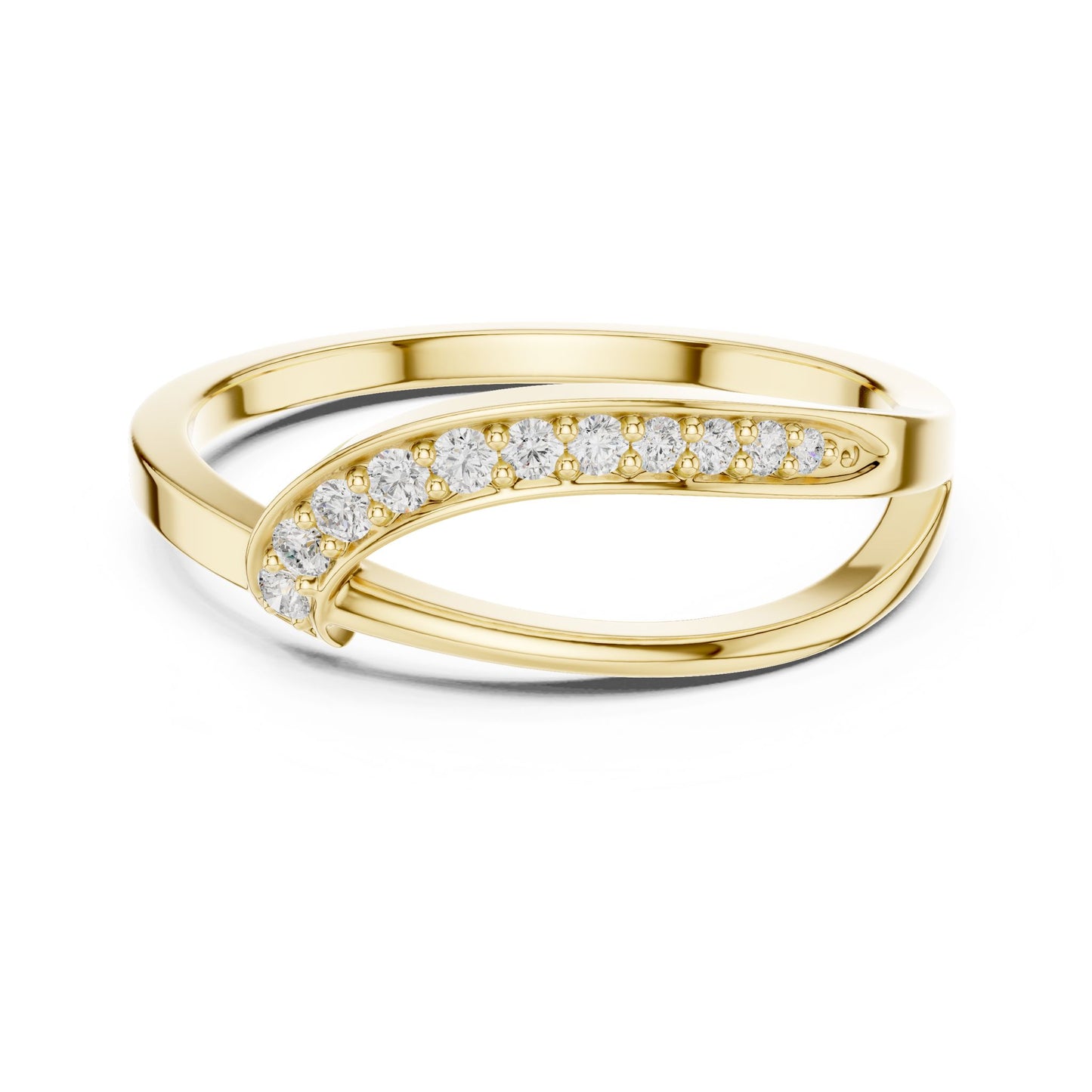 Women's Round Lab Grown Diamond Bypass Ring