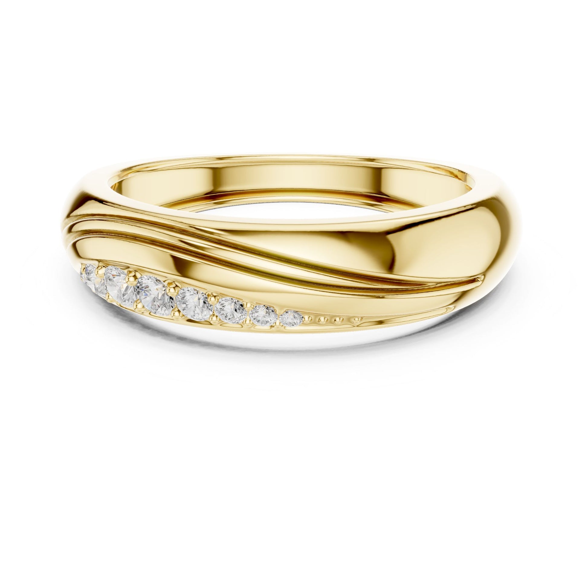 Men's Round Lab Grown Diamond Bypass Ring