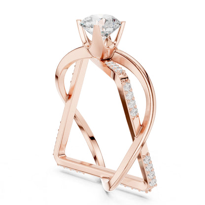 Women's Round Lab Grown Diamond Bypass Ring