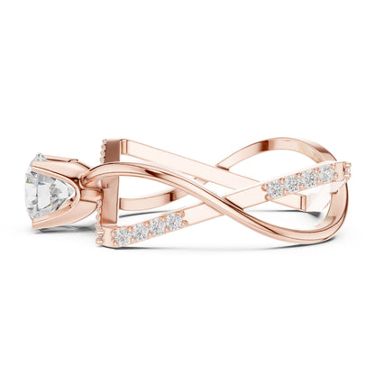 Women's Round Lab Grown Diamond Bypass Ring