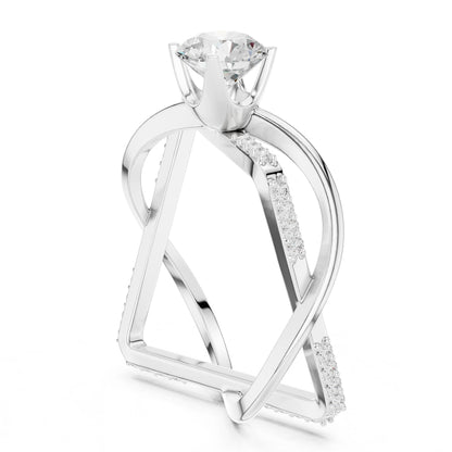 Women's Round Lab Grown Diamond Bypass Ring