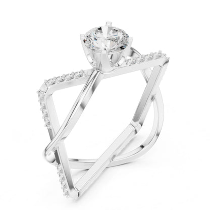 Women's Round Lab Grown Diamond Bypass Ring