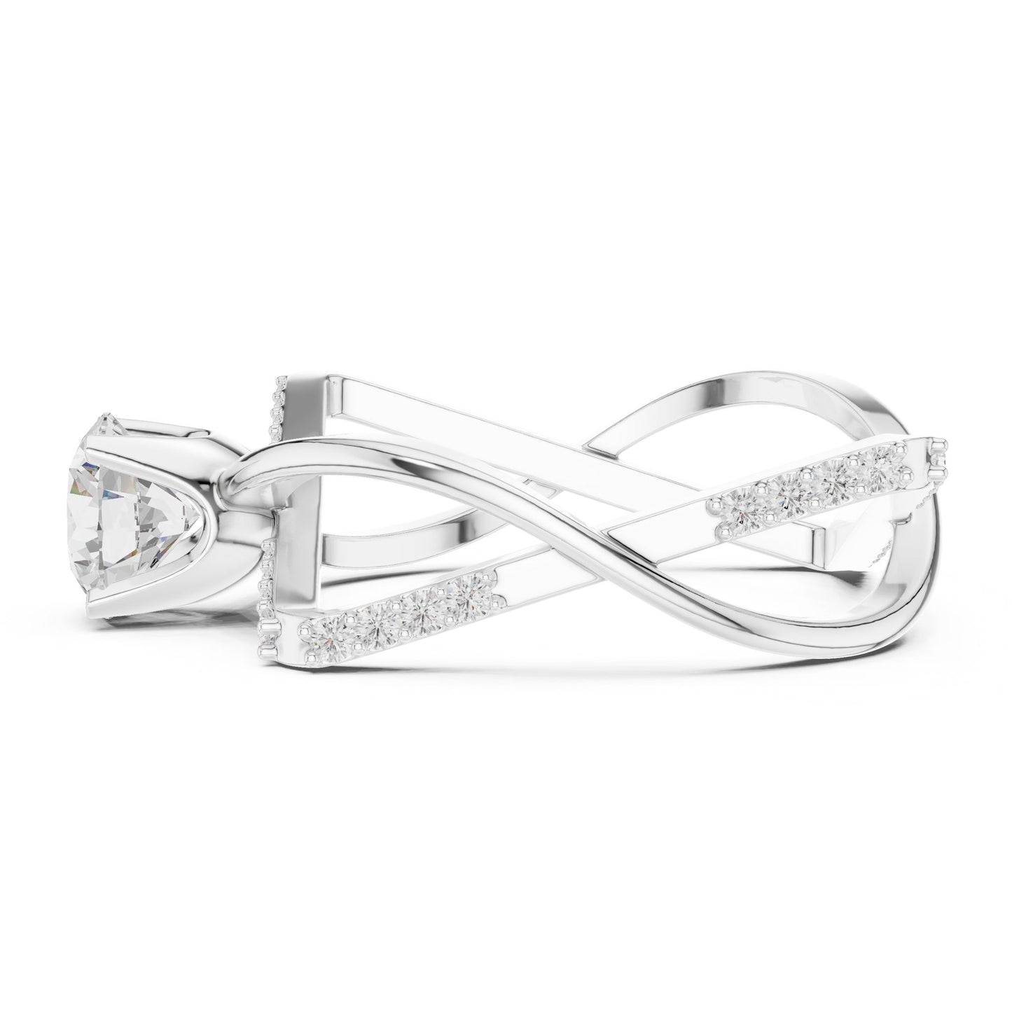 Women's Round Lab Grown Diamond Bypass Ring