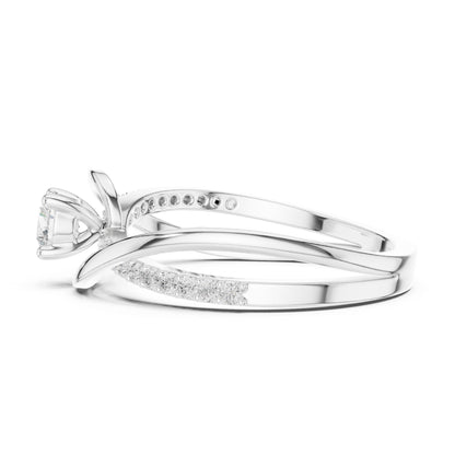 Women's Round Lab Grown Diamond Bypass Ring