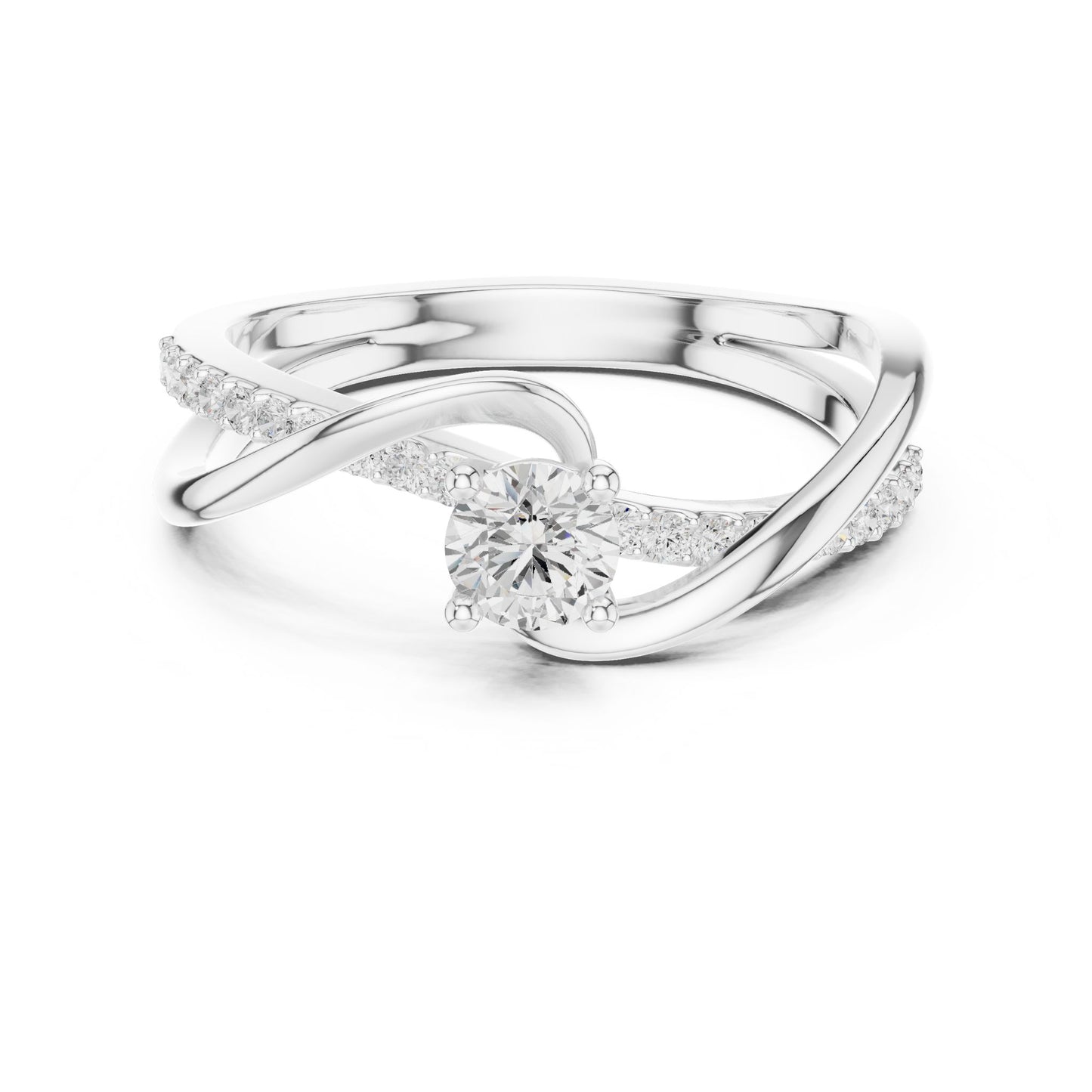 Women's Round Lab Grown Diamond Bypass Ring