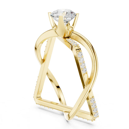 Women's Round Lab Grown Diamond Bypass Ring