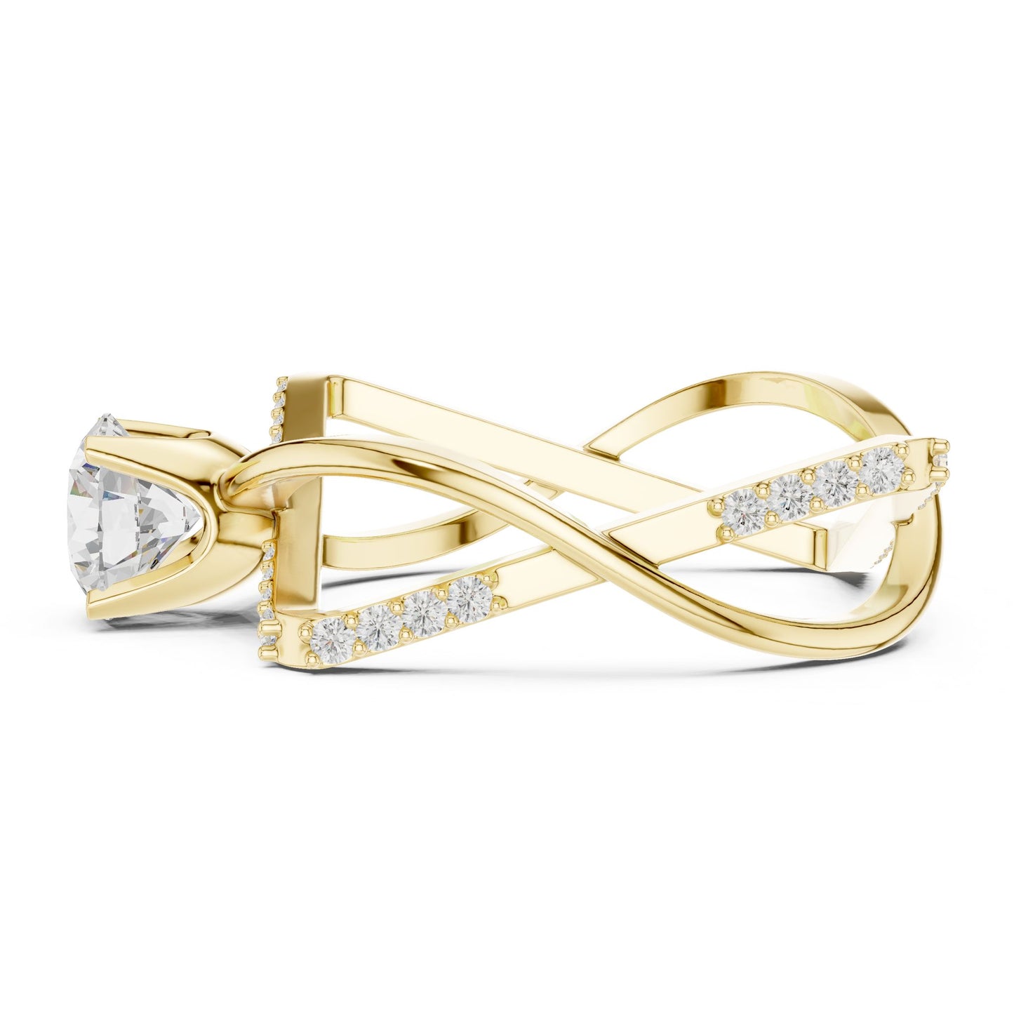 Women's Round Lab Grown Diamond Bypass Ring
