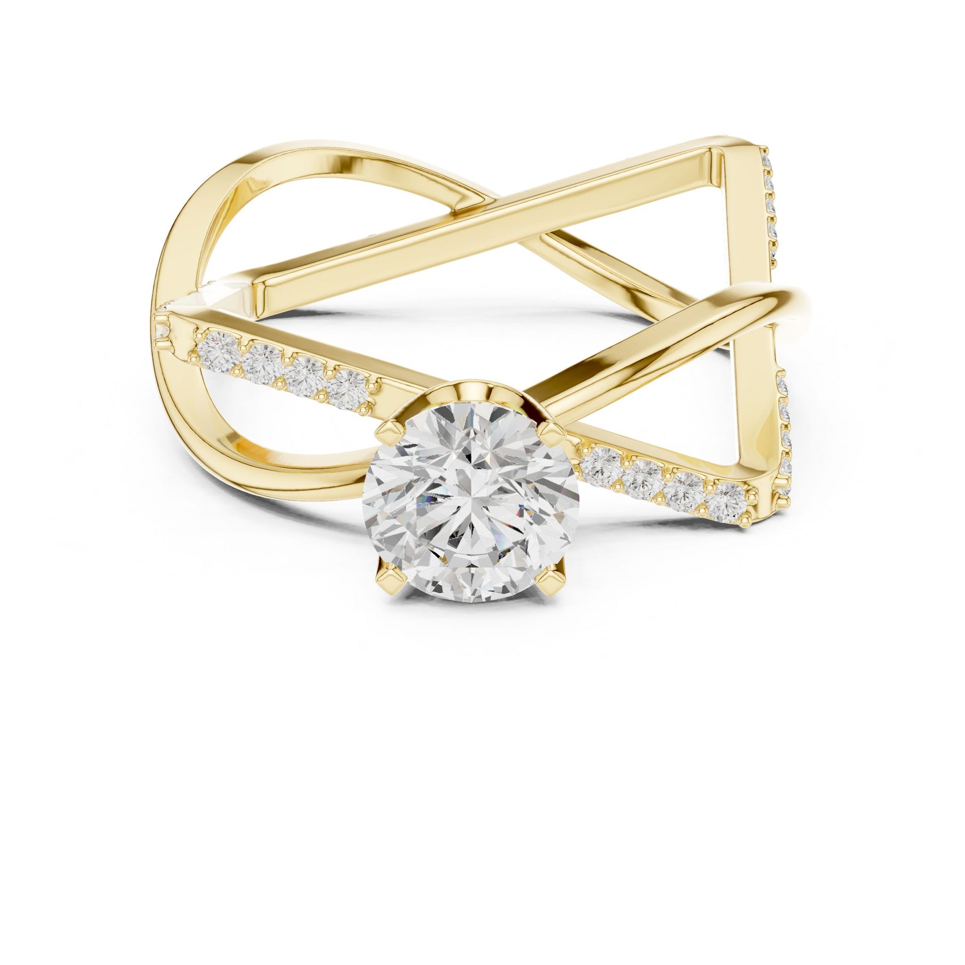 Women's Round Lab Grown Diamond Bypass Ring