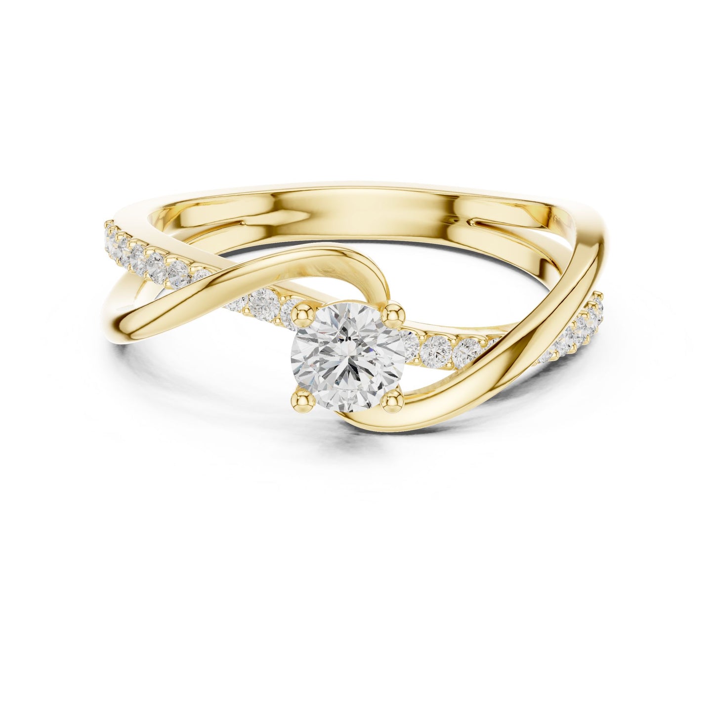 Women's Round Lab Grown Diamond Bypass Ring