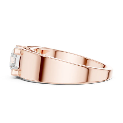 Men's Round Lab Grown Diamond Cathedral Ring