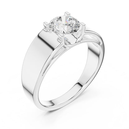 Men's Round Lab Grown Diamond Cathedral Ring