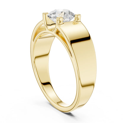 Men's Round Lab Grown Diamond Cathedral Ring