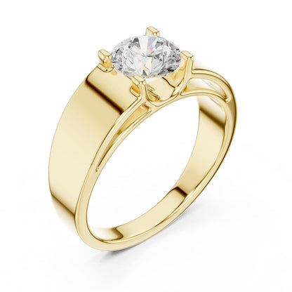 Men's Round Lab Grown Diamond Cathedral Ring