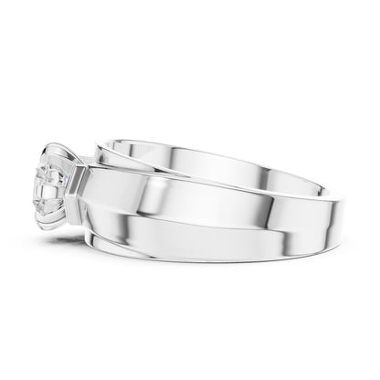 Men's Round Lab Grown Diamond Cathedral Ring