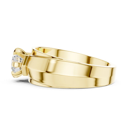 Men's Round Lab Grown Diamond Cathedral Ring