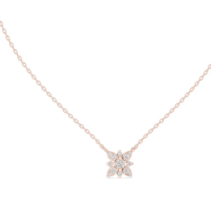 Round Lab Grown Diamond Cluster Pendant