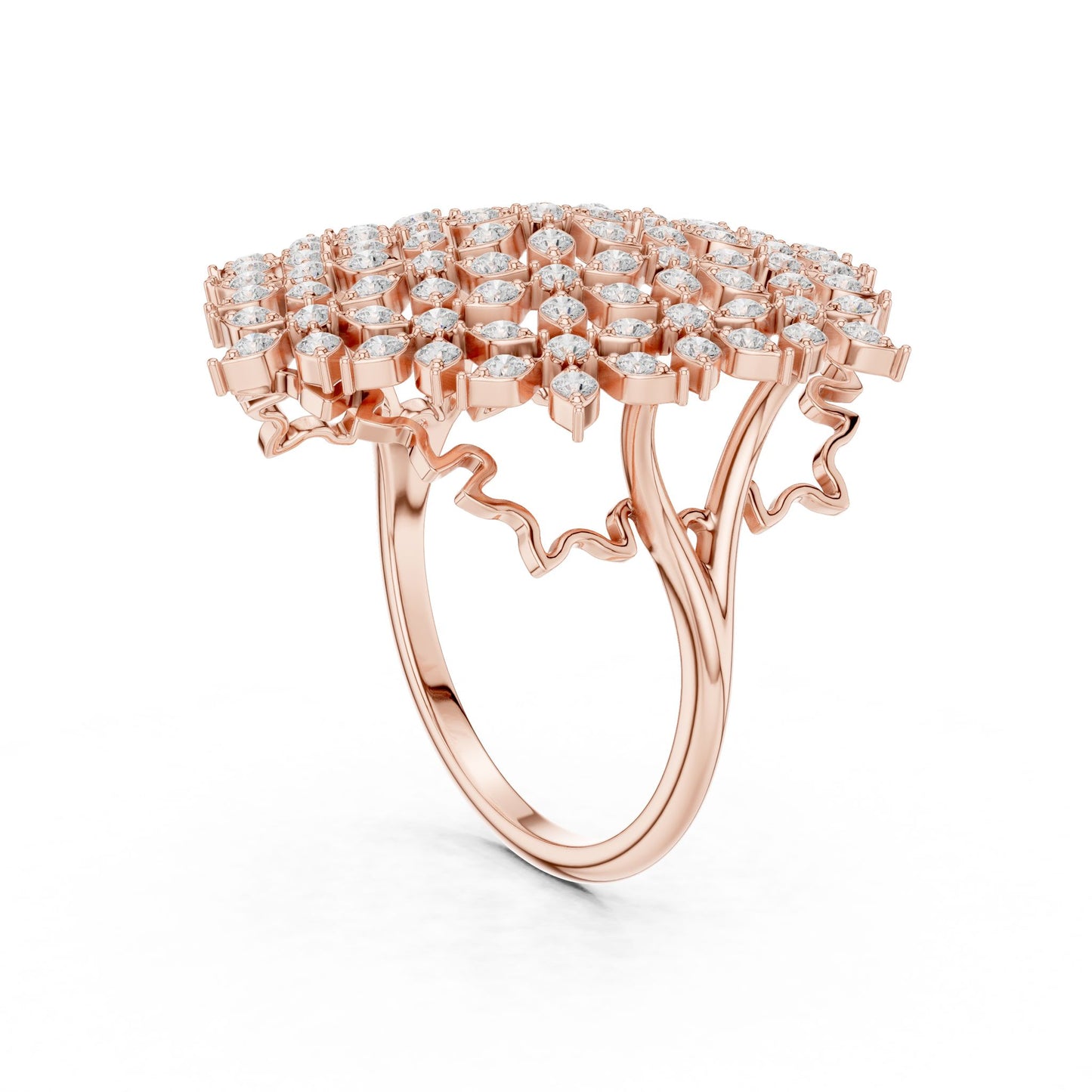 Women's Round Lab Grown Diamond Cluster Ring