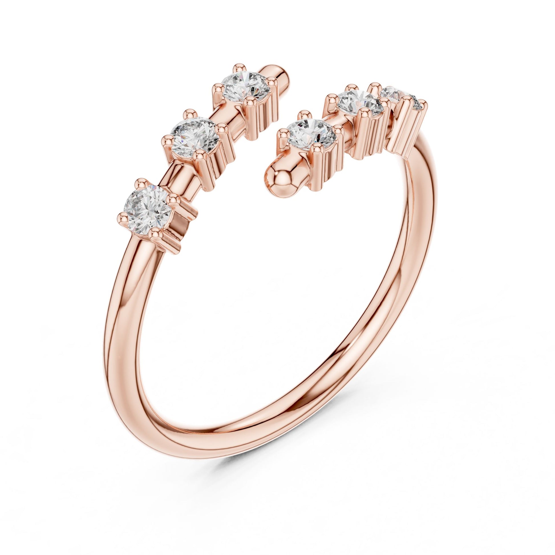 Round Lab Grown Diamond Cluster Engagement Ring