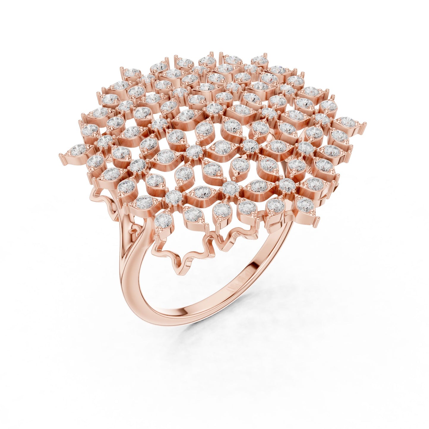 Women's Round Lab Grown Diamond Cluster Ring