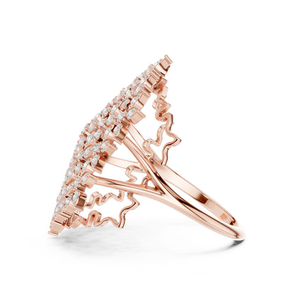 Women's Round Lab Grown Diamond Cluster Ring