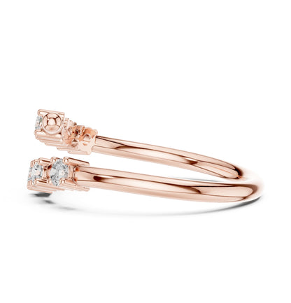Round Lab Grown Diamond Cluster Engagement Ring