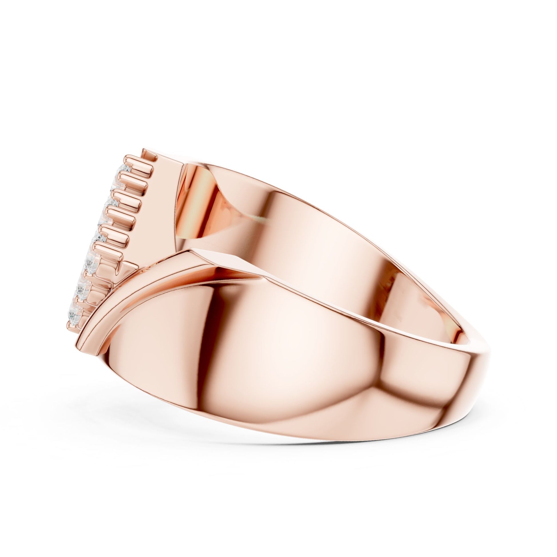Men's Round Lab Grown Diamond Cluster Ring