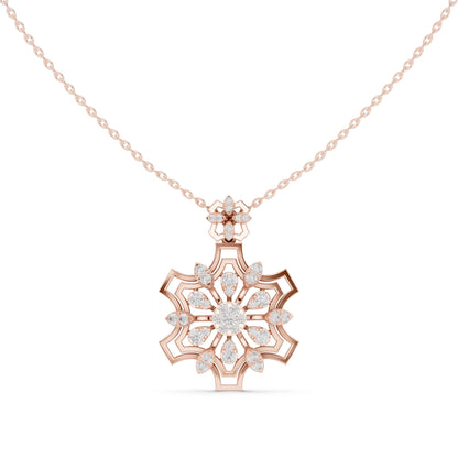 Round Lab Grown Diamond Cluster Pendant
