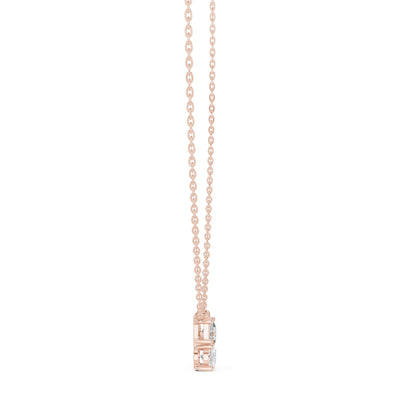 Round Lab Grown Diamond Cluster Pendant