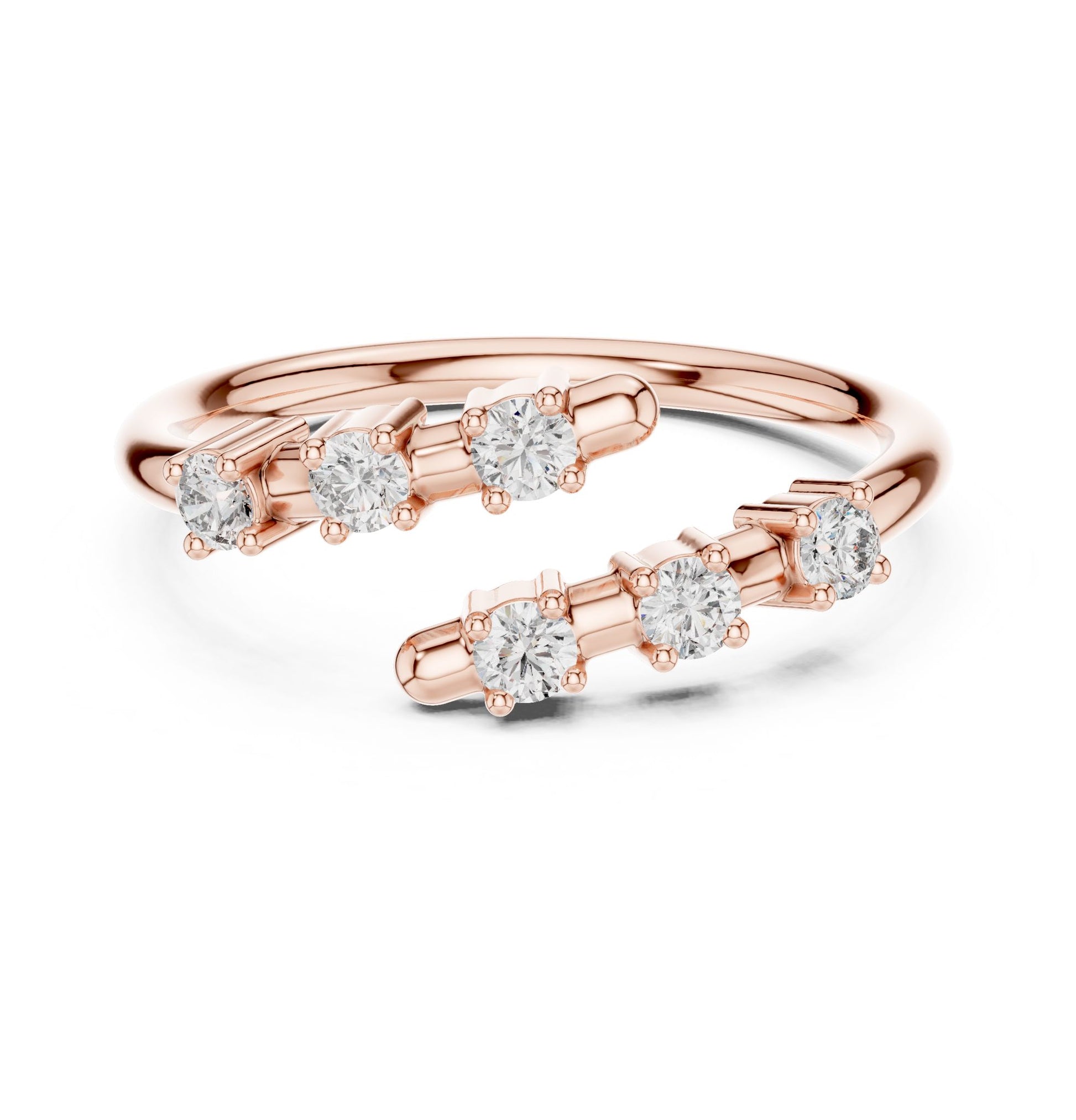 Round Lab Grown Diamond Cluster Engagement Ring