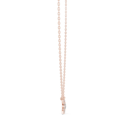 Round Lab Grown Diamond Cluster Pendant