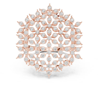 Women's Round Lab Grown Diamond Cluster Ring