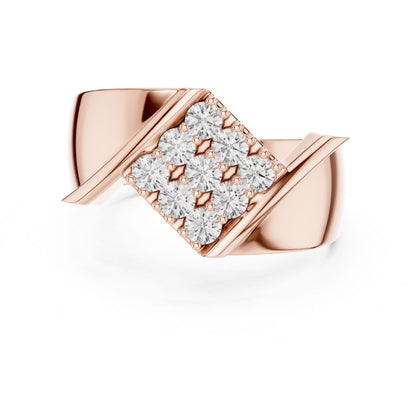 Men's Round Lab Grown Diamond Cluster Ring