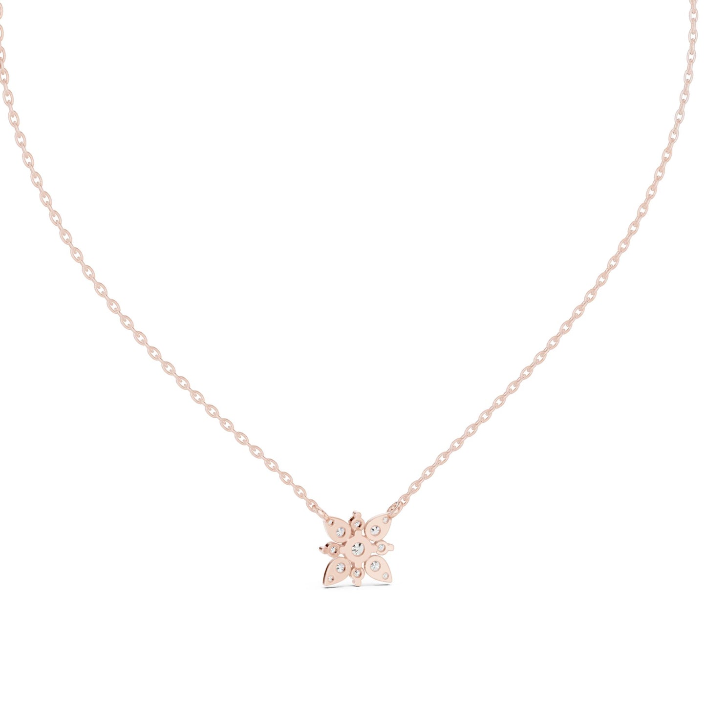 Round Lab Grown Diamond Cluster Pendant