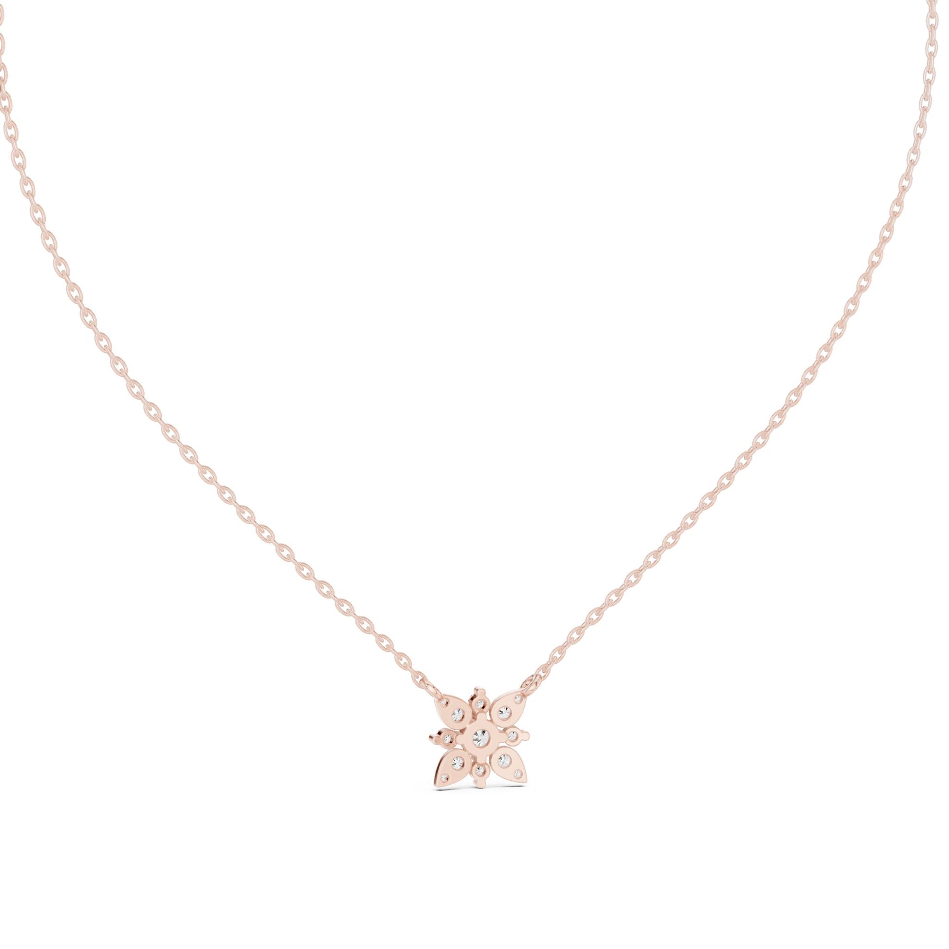Round Lab Grown Diamond Cluster Pendant