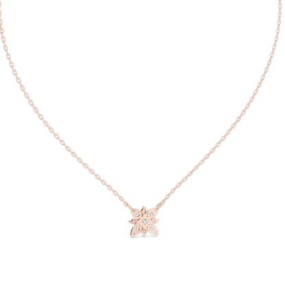 Round Lab Grown Diamond Cluster Pendant