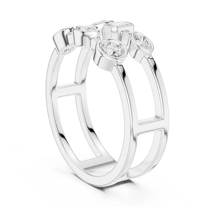 Women's Round Lab Grown Diamond Cluster Ring
