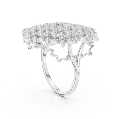 Women's Round Lab Grown Diamond Cluster Ring