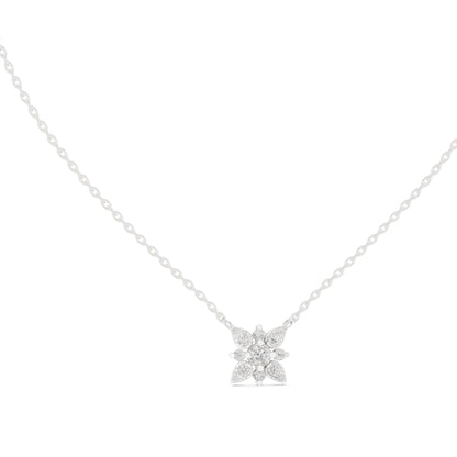 Round Lab Grown Diamond Cluster Pendant