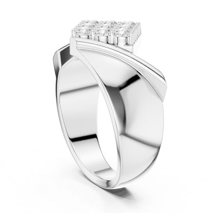 Men's Round Lab Grown Diamond Cluster Ring