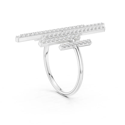 Women's Round Lab Grown Diamond Cluster Ring