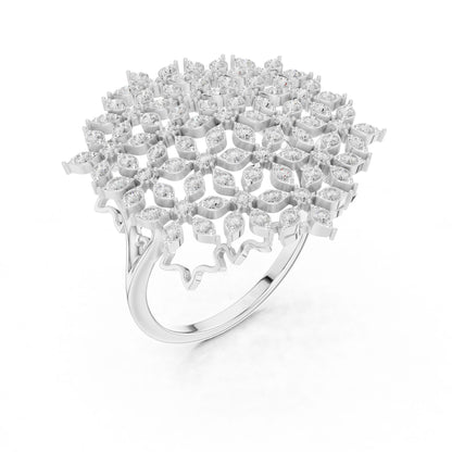 Women's Round Lab Grown Diamond Cluster Ring