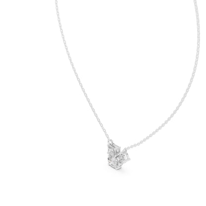 Round Lab Grown Diamond Cluster Pendant