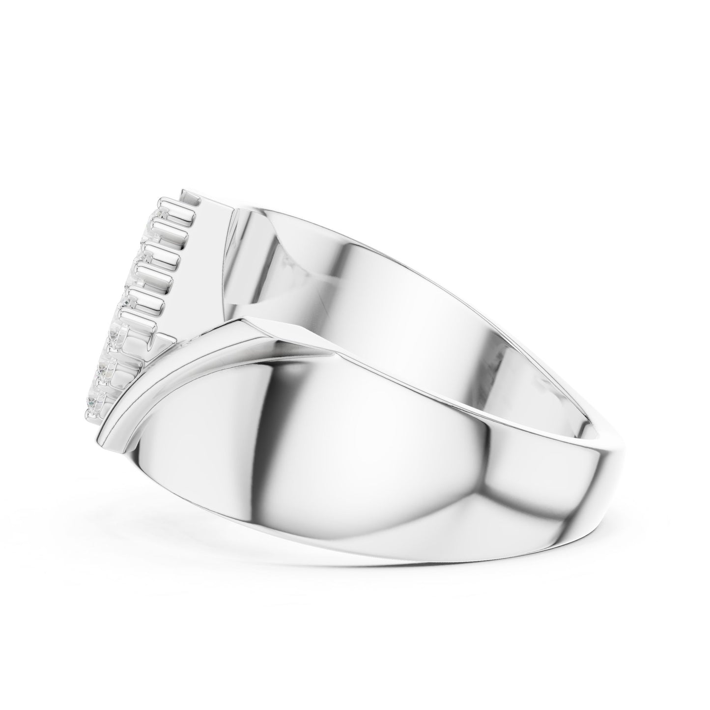 Men's Round Lab Grown Diamond Cluster Ring