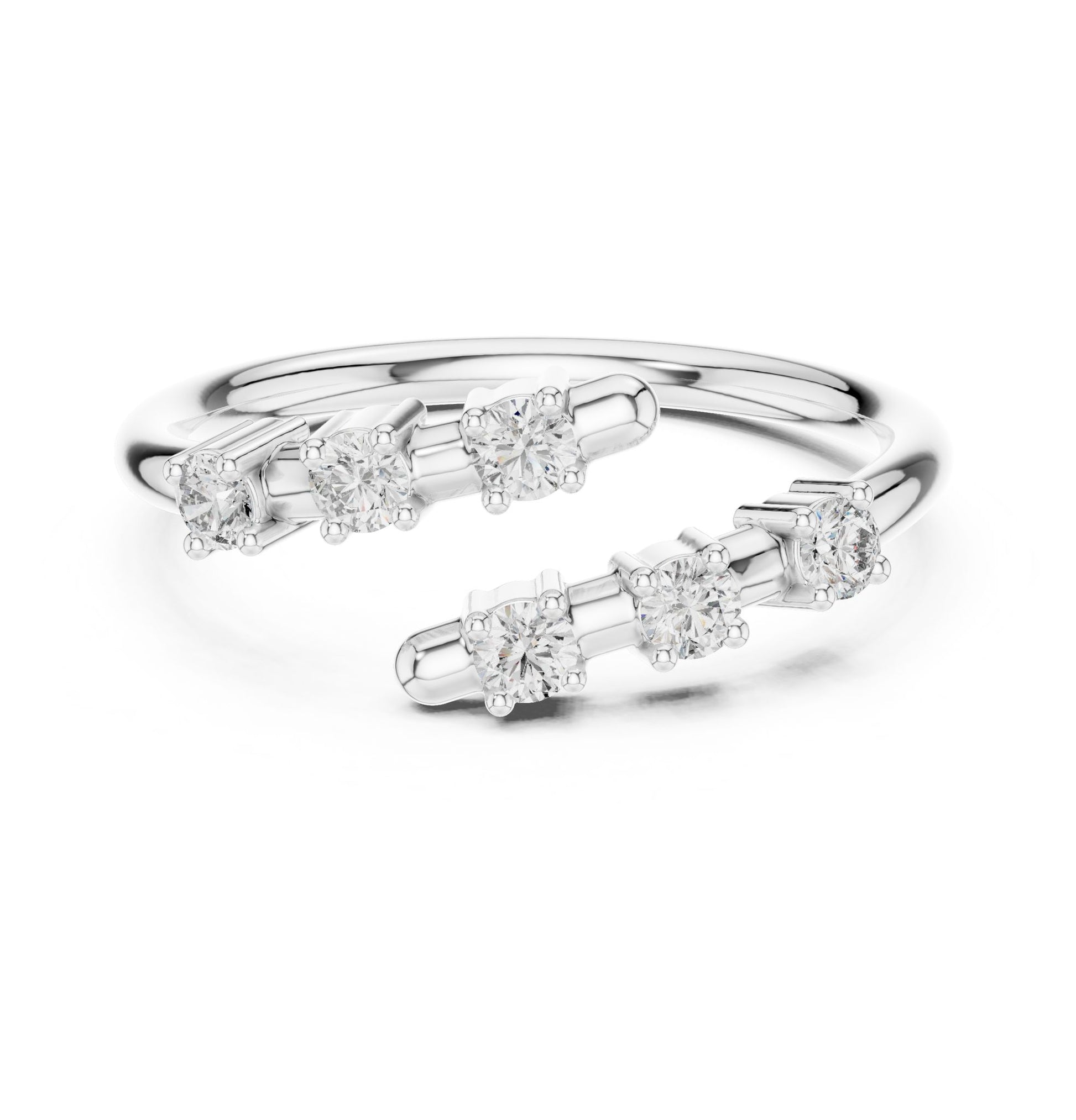 Round Lab Grown Diamond Cluster Engagement Ring