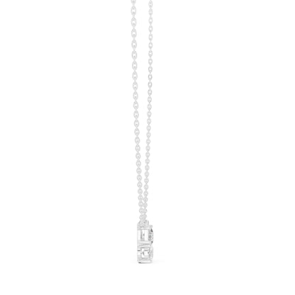 Round Lab Grown Diamond Cluster Pendant