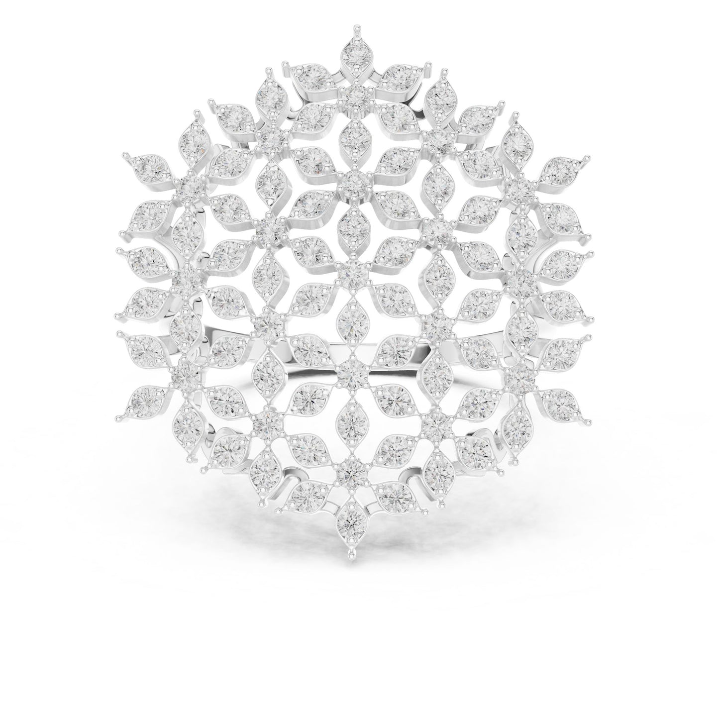 Women's Round Lab Grown Diamond Cluster Ring