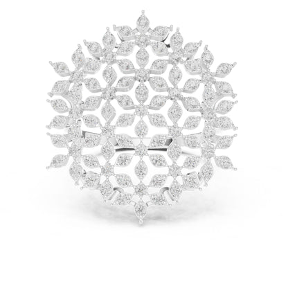 Women's Round Lab Grown Diamond Cluster Ring