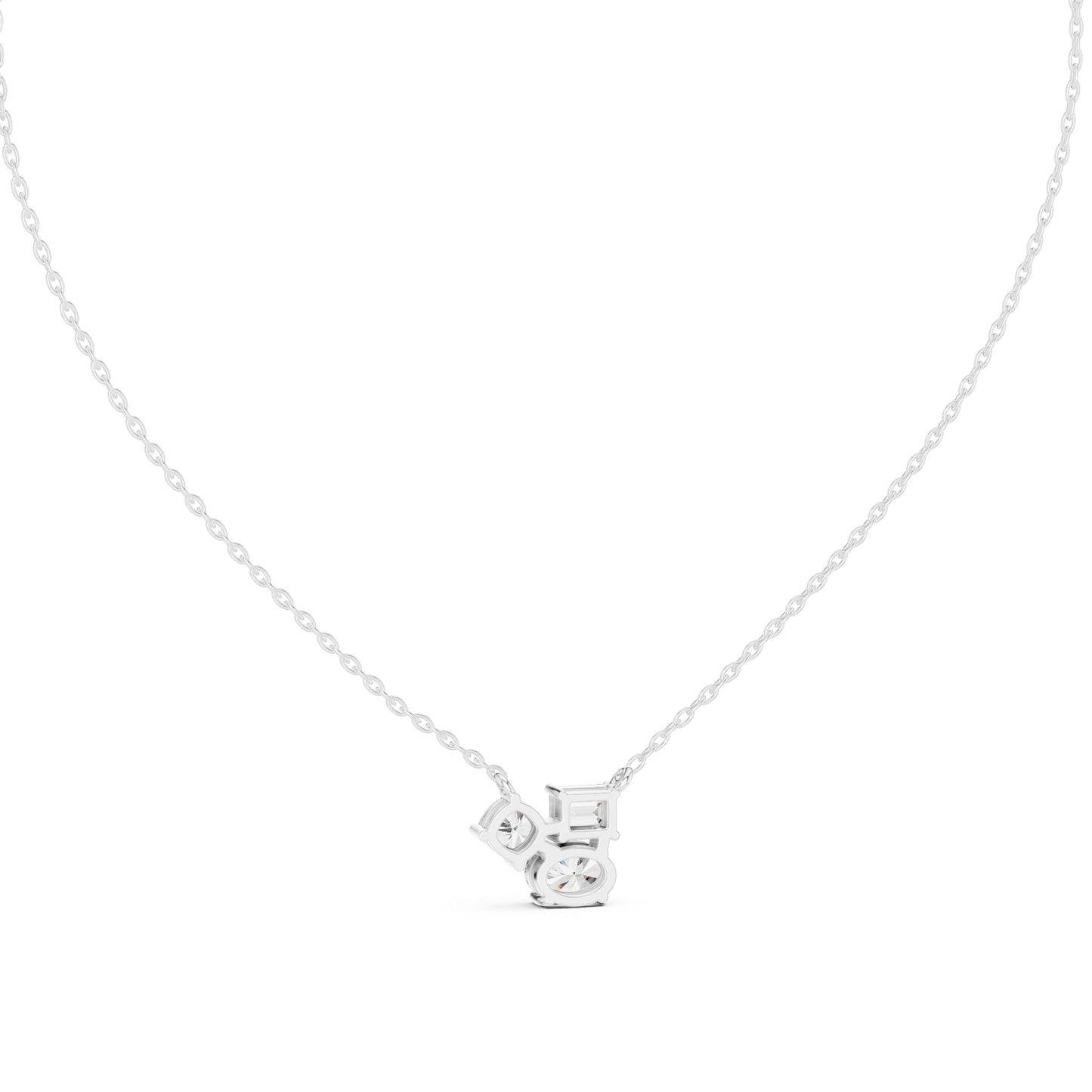 Round Lab Grown Diamond Cluster Pendant
