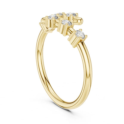 Round Lab Grown Diamond Cluster Engagement Ring